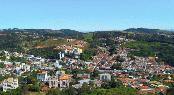 Cidade de Serra Negra, no interior de São Paulo, vista do alto - Divulgação