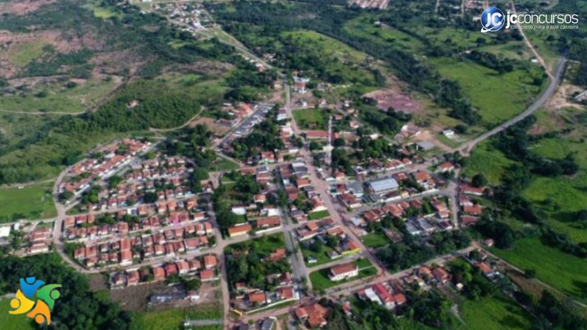 Concurso da Prefeitura de Sítio D’Abadia GO: vista aérea da cidade - Divulgação