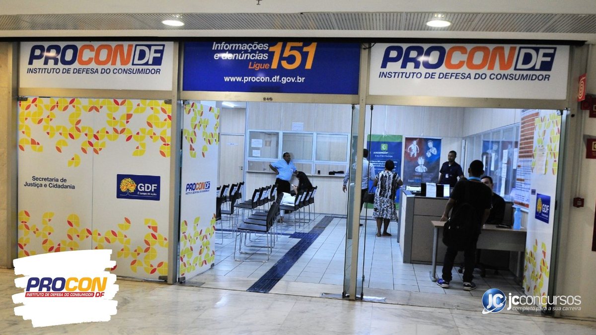 Concurso do Procon DF: fachada de agência do Instituto de Defesa do Consumidor - Agência Brasília