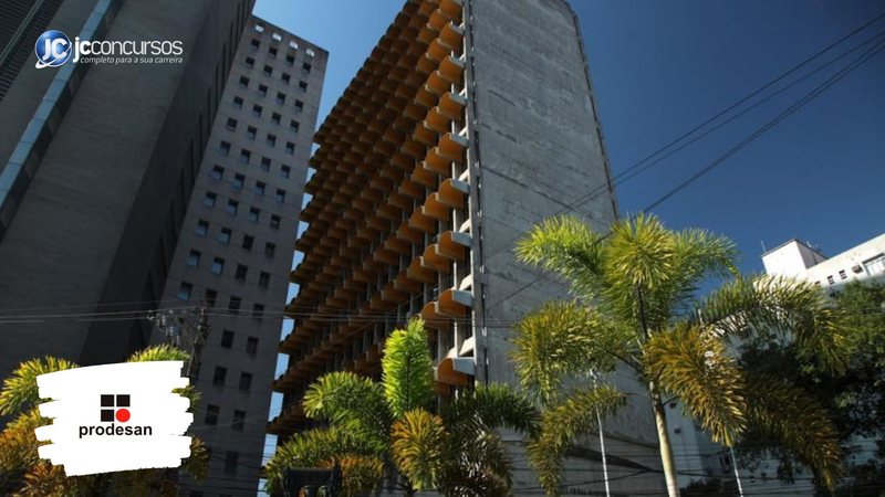 Processo seletivo da Prodesan: edifício-sede da empresa