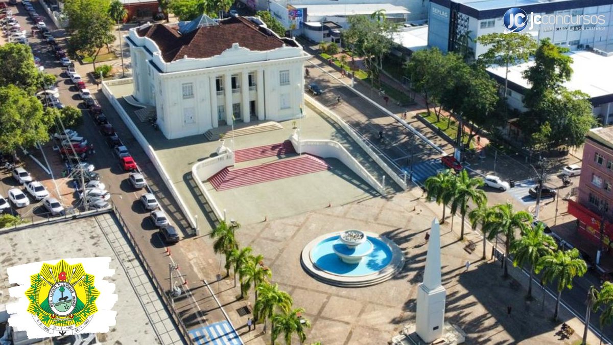 Concurso da Prefeitura de Rio Branco AC: vista aérea do centro da cidade - Crédito: arquivo Secom