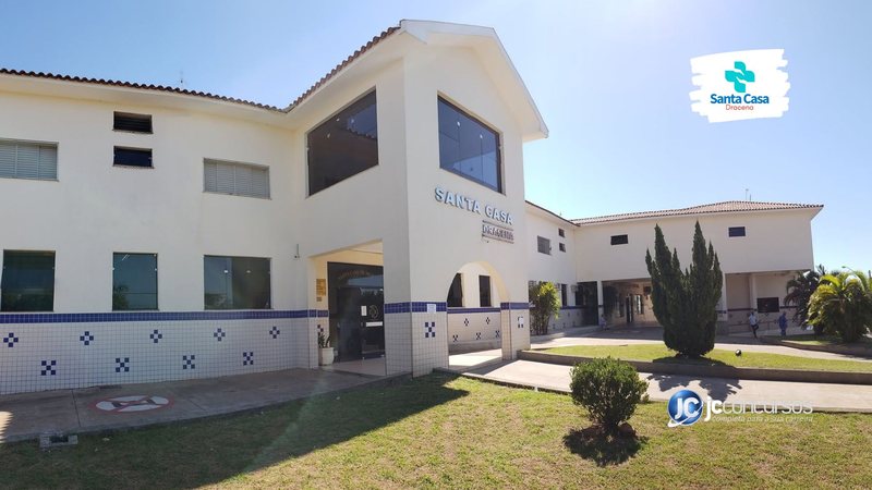 Processo seletivo Santa Casa de Dracena SP: fachada da Santa Casa de Misericórdia e Maternidade de Dracena
