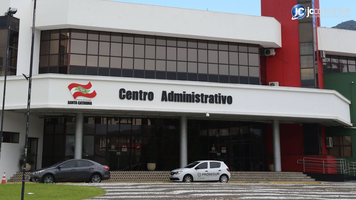 Concursos em SC: fachada do Centro Administrativo - Crédito: Mauricio Vieira/Secom