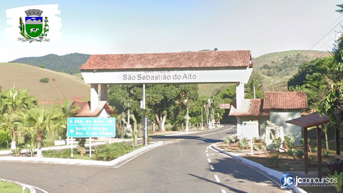 Concurso da Prefeitura de São Sebastião do Alto: portal de entrada da cidade - Foto: Google Street View