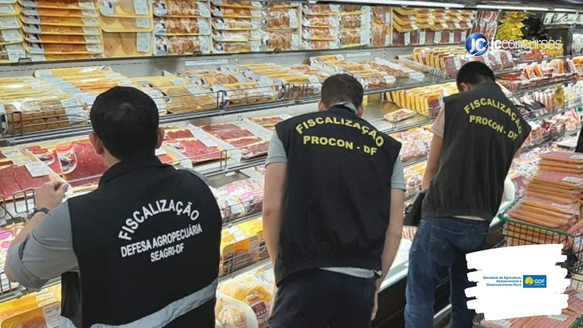 Concurso da Seagri: agentes realizam fiscalização em supermercado - Divulgação