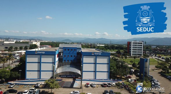 Concurso da Seduc do Guarujá SP: fachada da sede da Prefeitura Municipal - Divulgação