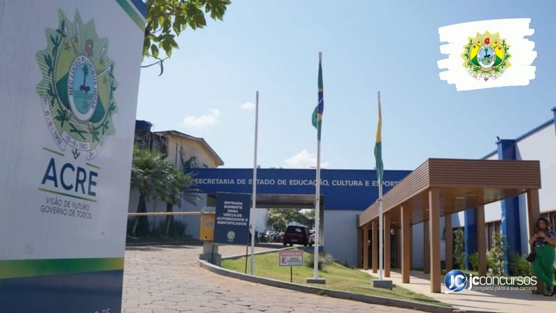 Processo seletivo da SEE AC: sede da pasta, em Rio Branco