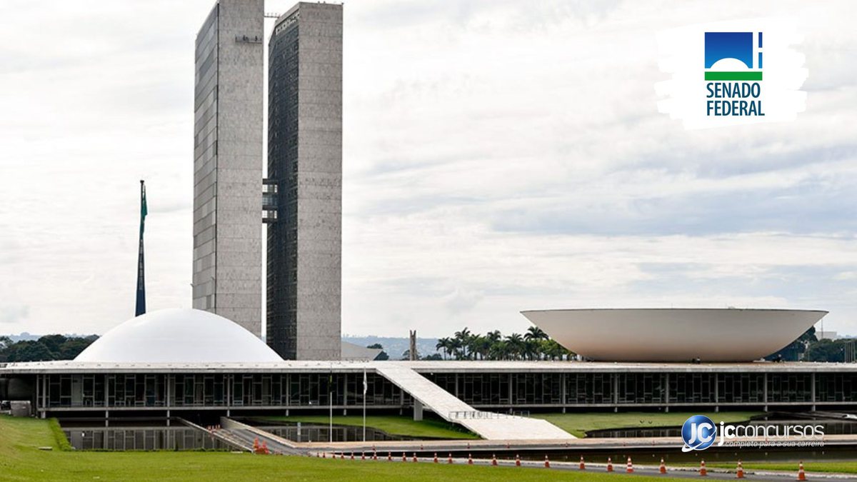 Concurso do Senado: fachada do Congresso Nacional, sede das duas Casas do Poder Legislativo brasileiro - Geraldo Magela/Agência Senado