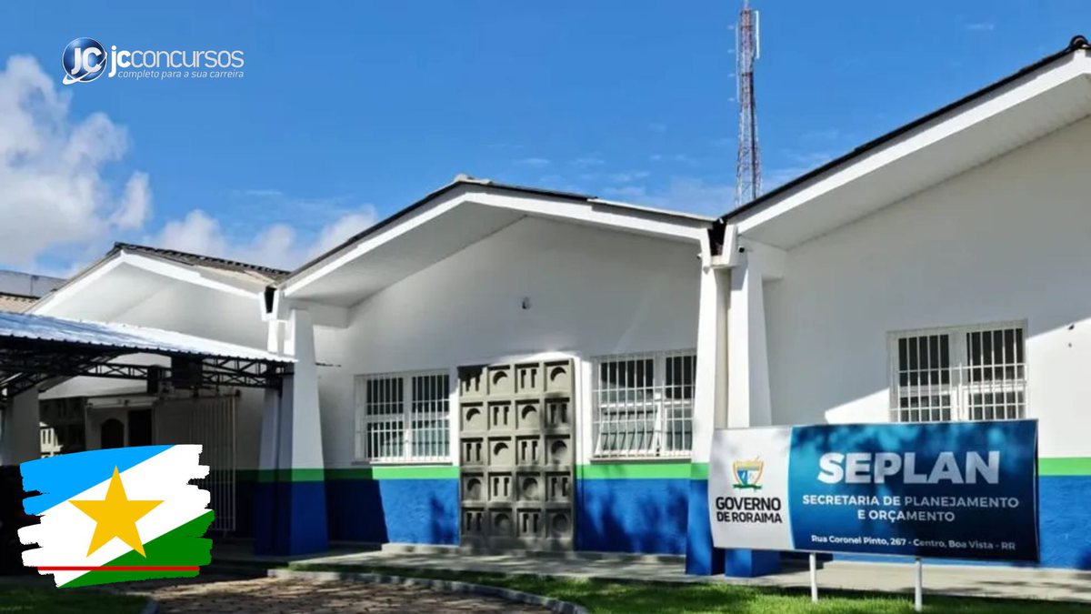 Concurso da Seplan RR: fachada da sede da pasta, em Boa Vista - Divulgação