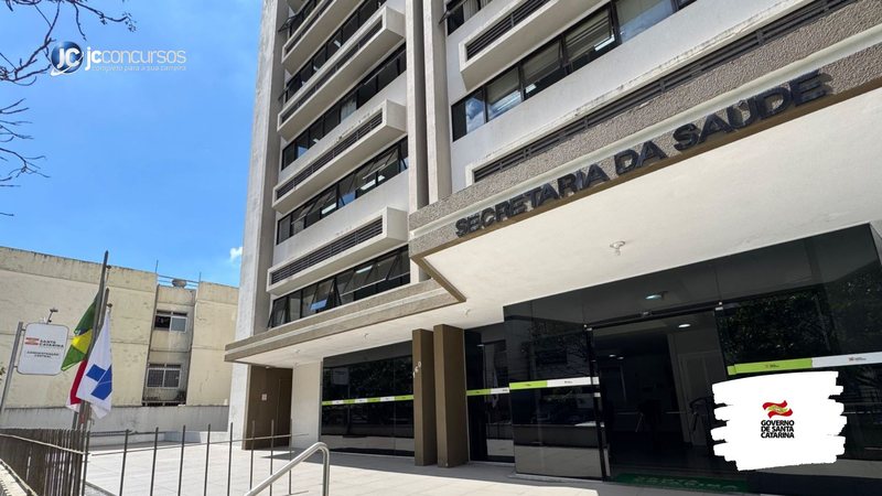 Concurso da SES SC: edifício-sede da pasta, em Florianópolis - Foto: Divulgação