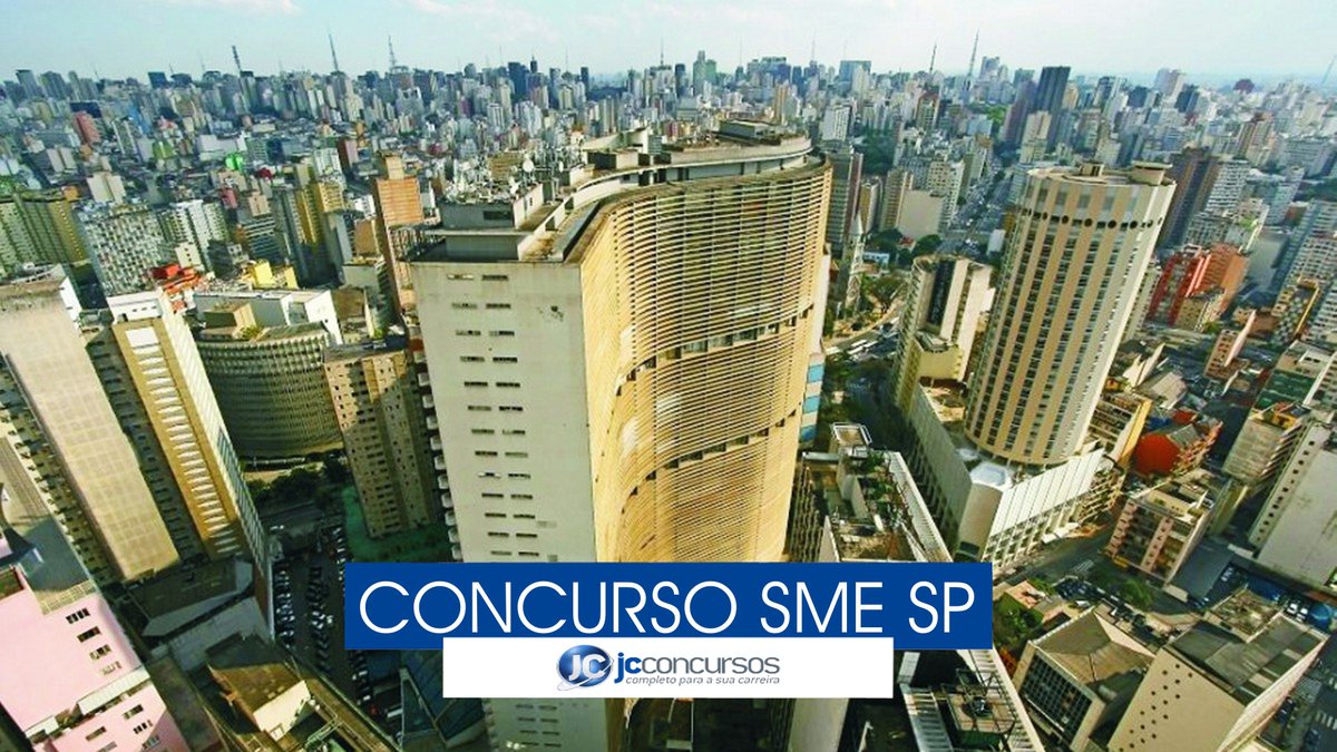 Concurso SME SP - Vista aérea do município de São Paulo, capital do Estado