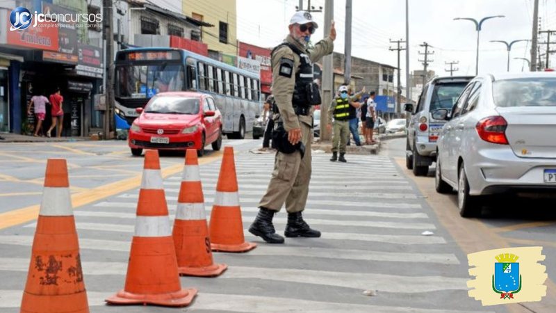 Concurso da Prefeitura de São Luís MA: agente de trânsito trabalhando - Divulgação