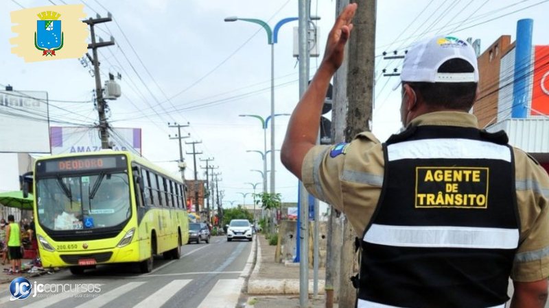Concurso da Prefeitura de São Luís MA: agente de trânsito de costas - Divulgação