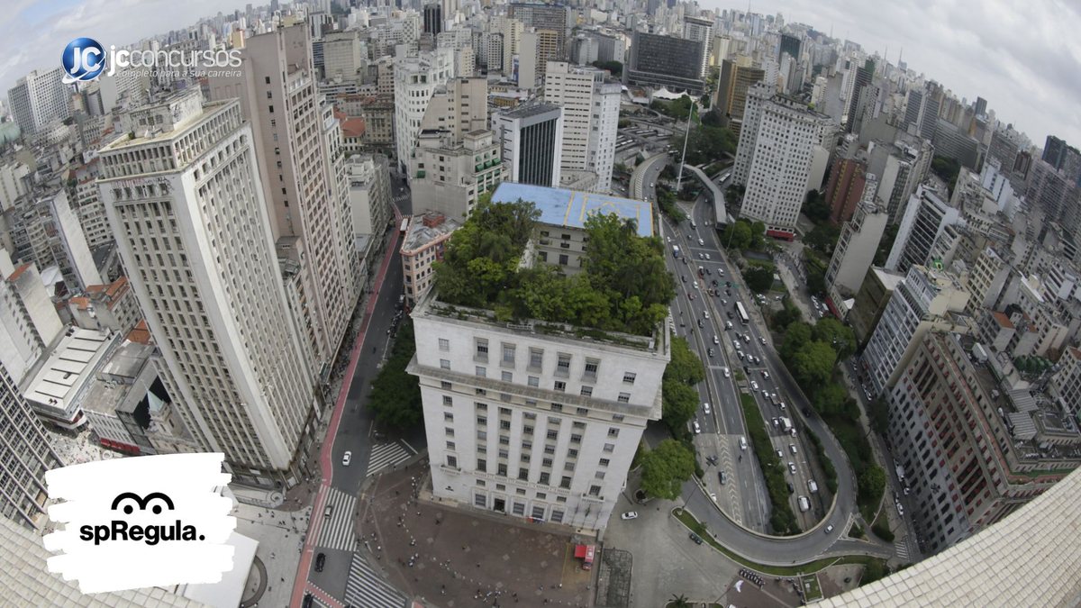 Concurso da SP Regula: vista aérea do Edifício Matarazzo, sede do governo municipal - Fotos: César Ogata/Secom