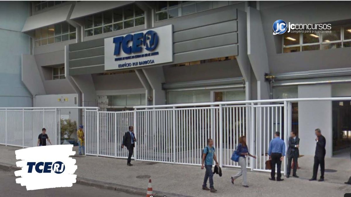 Concurso do TCE RJ: fachada do edifício-sede do órgão, na capital fluminense - Google Street View