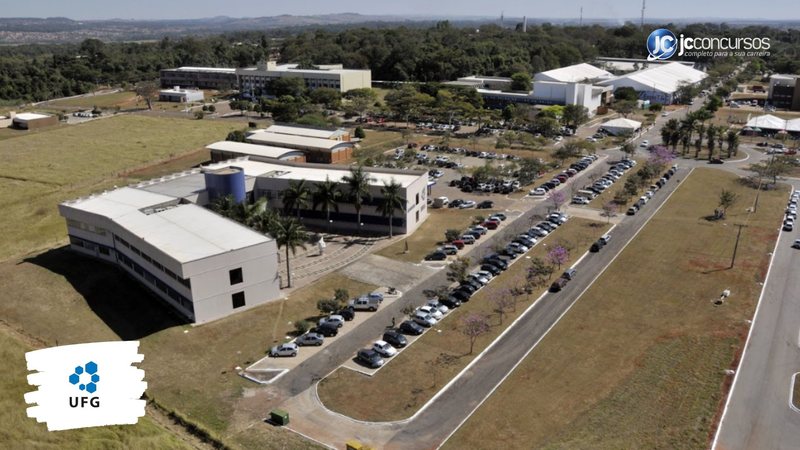 Concurso da UFG: vista aérea de uma das unidades da instituição em Goiânia - Foto: Divulgação