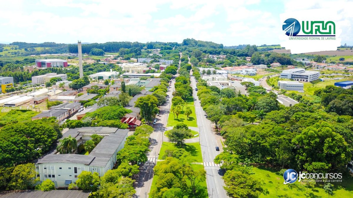 Concurso da Ufla: vista aérea do câmpus da Universidade Federal de Lavras - Divulgação