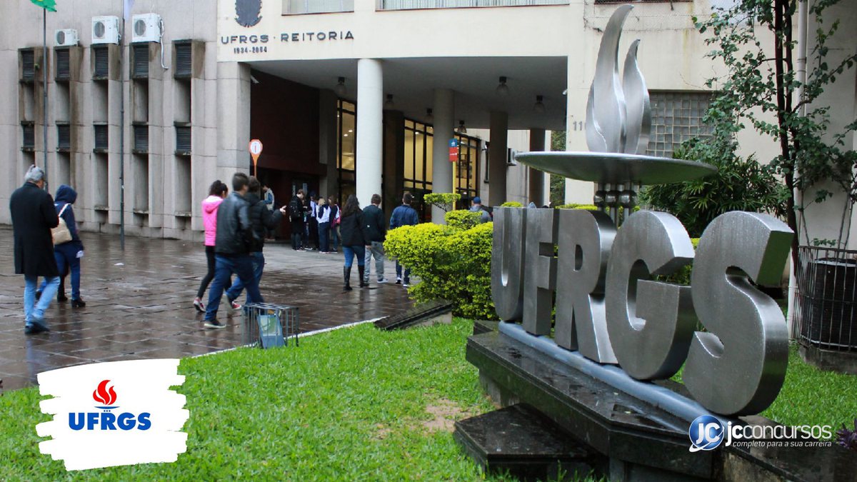 Concurso da UFRGS: fachada do prédio da Reitoria, em Porto Alegre