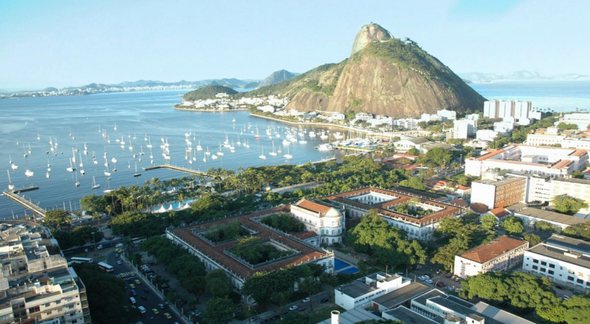 Concurso da UFRJ: vista aérea do campus da Praia Vermelha, na capital fluminense - Divulgação