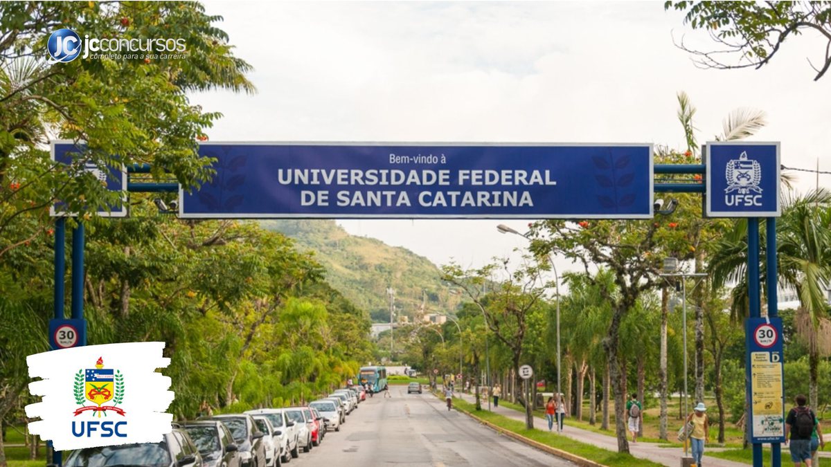 Concurso da UFSC: entrada do campus da instituição de ensino em Florianópolis - Divulgação