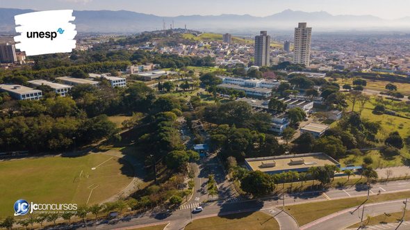 Concurso da Unesp: vista aérea do campus Guaratinguetá