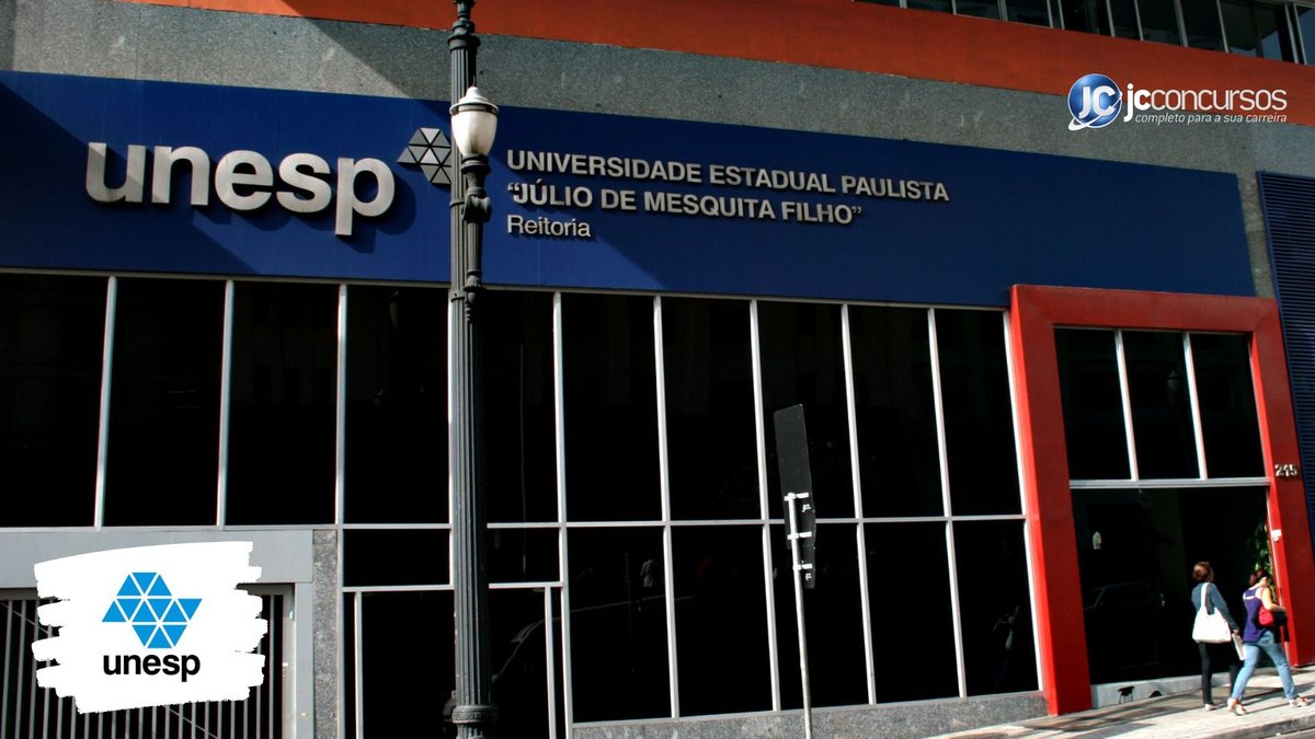 Concurso da Unesp: fachada do prédio da reitoria, na capital paulista