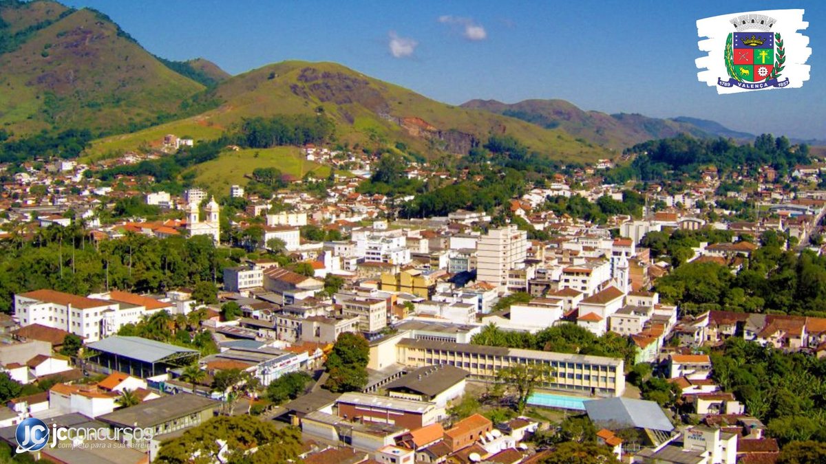 Concurso da Câmara de Valença RJ: vista aérea da cidade - Divulgação