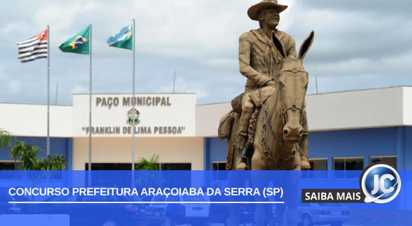 Concurso Prefeitura Araçoiaba da Serra SP: fachada do Paço Municipal - Divulgação