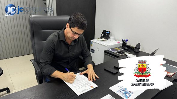 None - Concurso Câmara de Caraguatatuba presidente da Câmara Antonio Carlos Jr divulgação