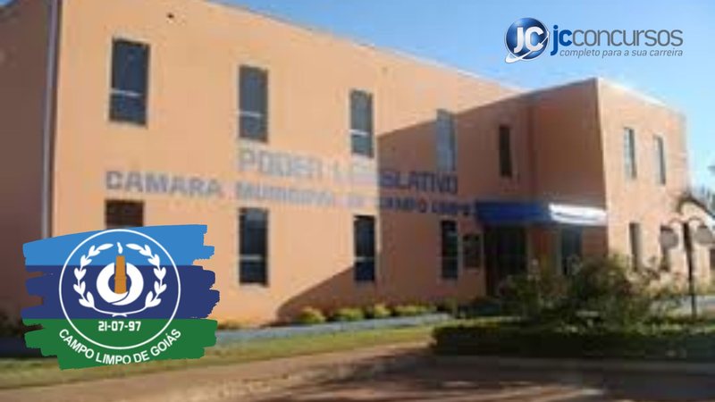 None - Concurso Campo Limpo de Goiás GO sede da Câmara de Campo Limpo de Goiás GO Divulgação