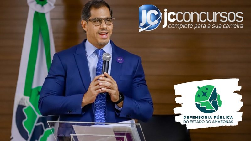 None - Concurso DPE AM: defensor-geral Rafael Barbosa crédito Luana Carvalho da Silva DPE AM