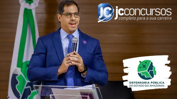 None - Concurso DPE AM: defensor-geral Rafael Barbosa crédito Luana Carvalho da Silva DPE AM