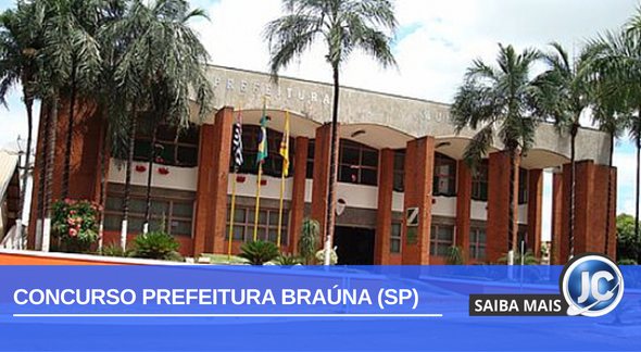 None - Concurso Prefeitura Braúna SP: sede da Prefeitura de Braúna SP: Divulgação