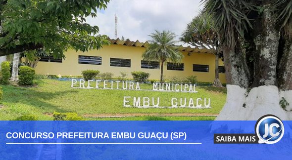 Concurso Prefeitura Embu Guaçu SP: fachada da Prefeitura - Divulgação