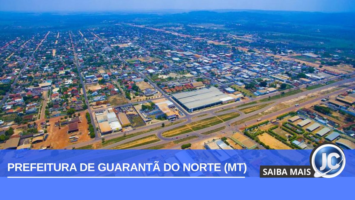Concurso da Prefeitura Guarantã do Norte: imagem aérea da cidade