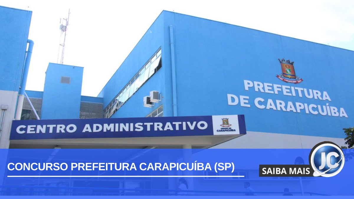Concurso Prefeitura Carapicuíba SP: fachada do centro administrativo