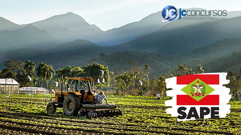 None - Concurso SAPE SC trator divulgação