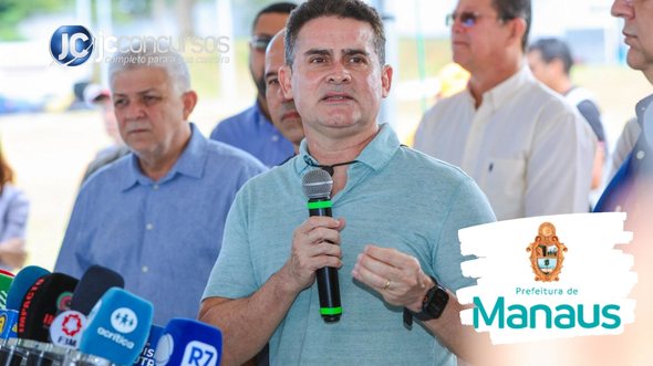 None - Concurso Semed Manaus AM Prefeito David Almeida  Divulgação prefeitura Manaus AM