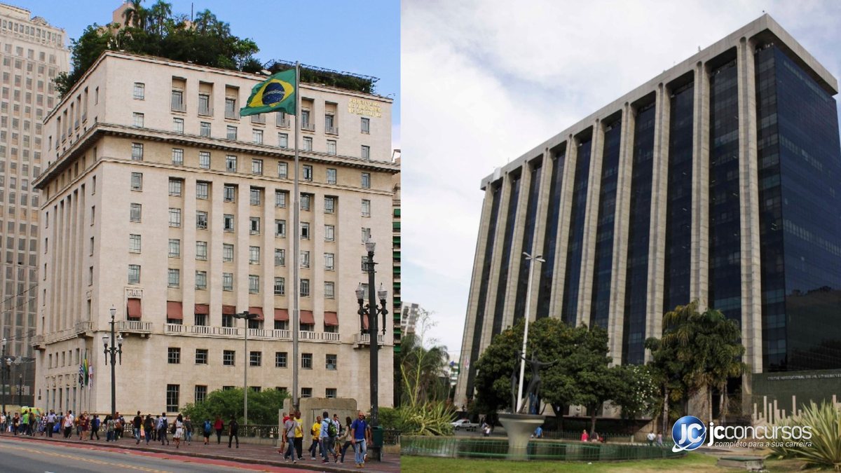 Montagem coloca lado a lado prédios das prefeituras de São Paulo (à esq.) e do Rio de Janeiro (à dir.) - Divulgação