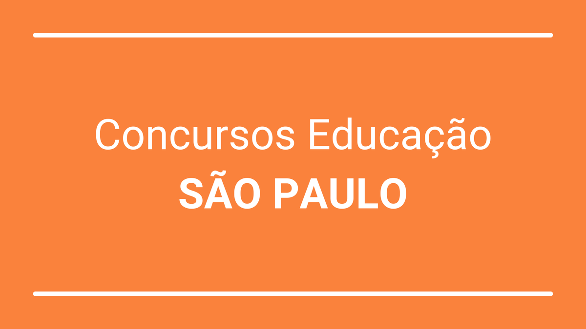 Concursos da área de educação em São Paulo - JC Concursos