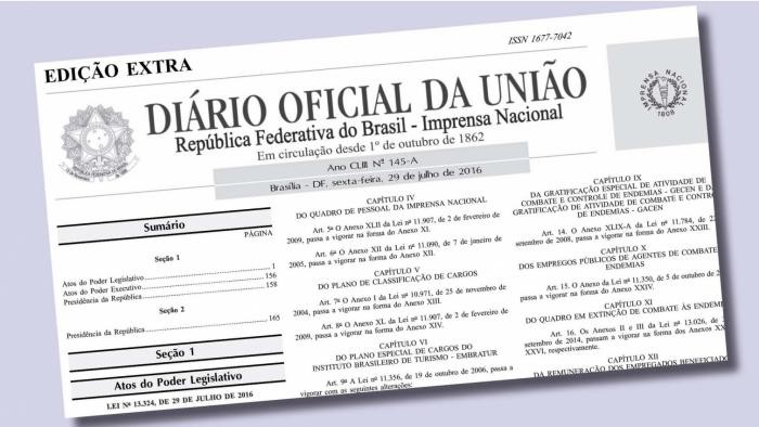 Diário Oficial da União - Divulgação