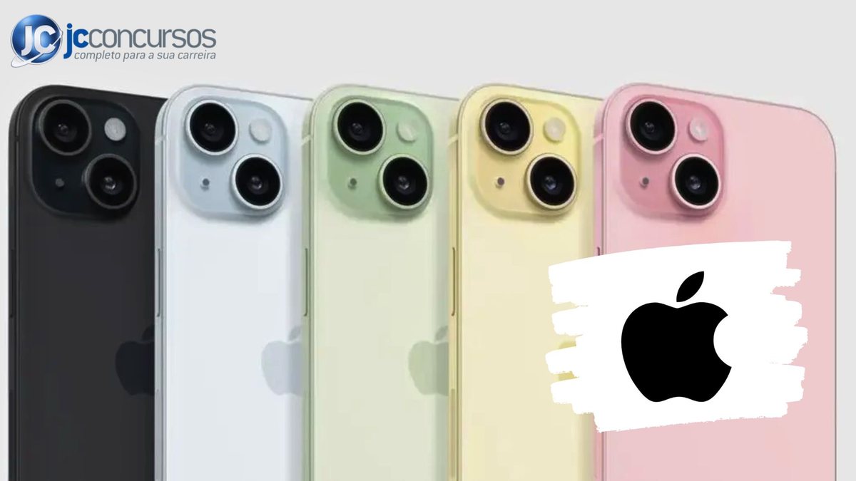 Celular da marca Apple - Divulgação JC Concursos