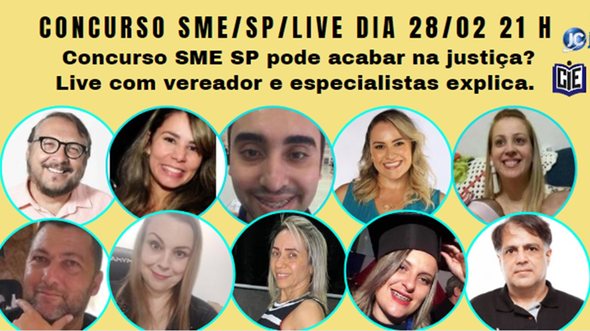 Live JC com especialistas debate o Concurso SME SP - Divulgação