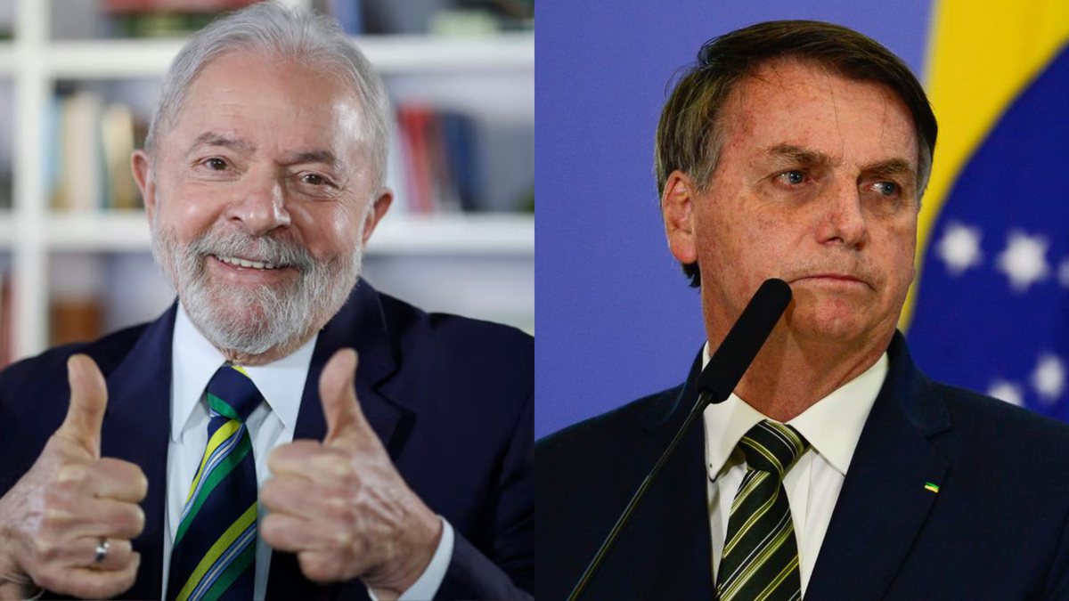 Os candidatos Lula e Bolsonaro - Redes sociais dos candidatos