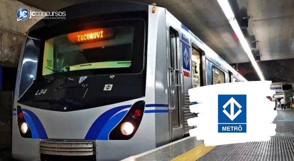 Concurso Metrô SP: imagem de trem parado na estação - Divulgação