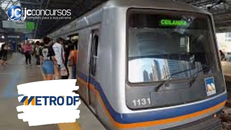 None - Concurso Metrô DF: trem do Metrô DF Divulgação