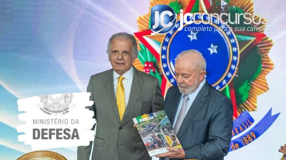 None - Concurso Minsitério da Defesa: ministro José Múcio e presidente Lula Crédito Governo Federal