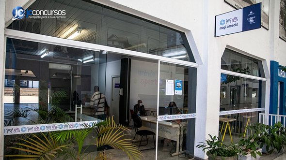 Posto de atendimento do Mogi Conecta Emprego, em Mogi das Cruzes (SP)