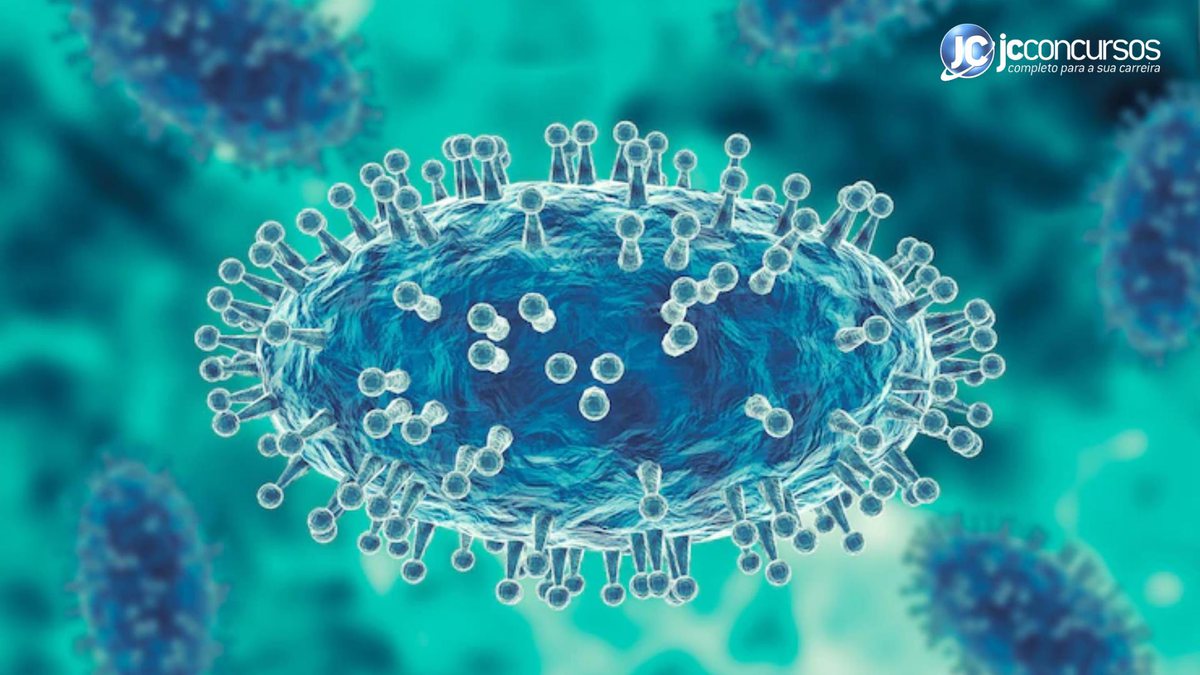 Célula de vírus em 3D