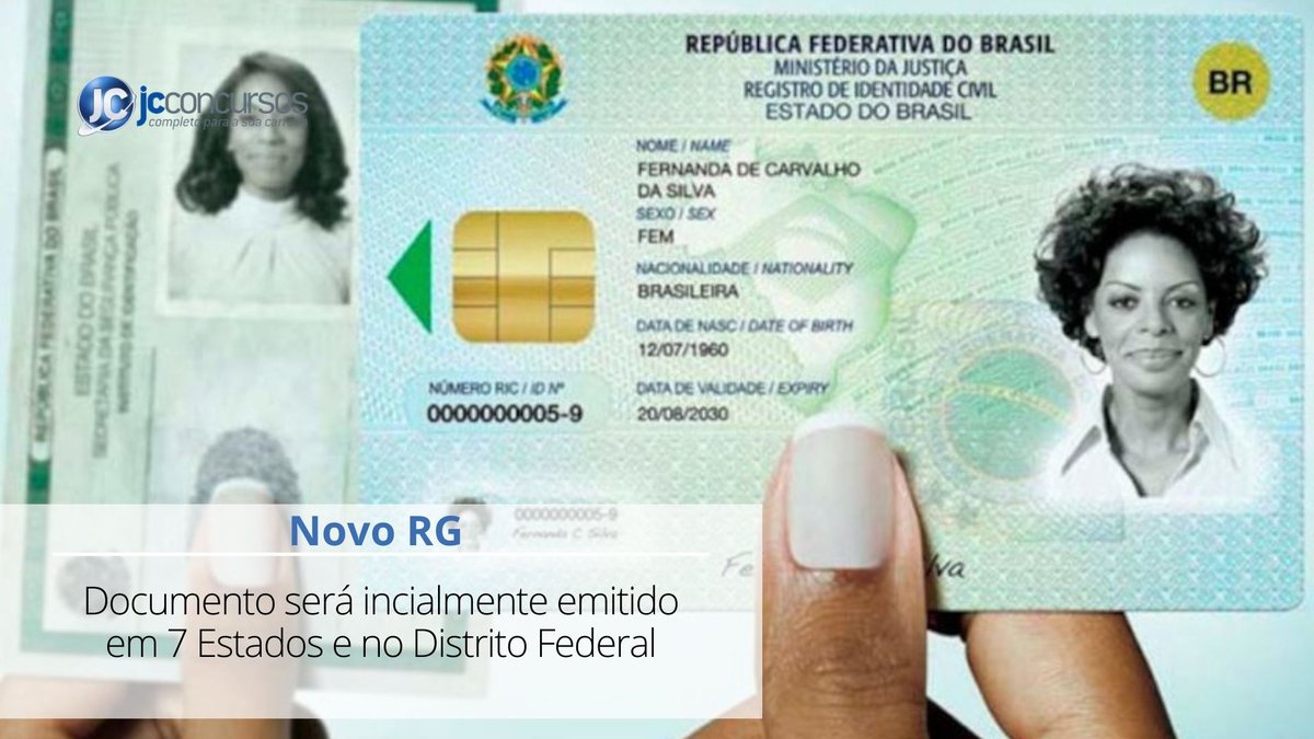 Modelo do nova Carteira de Identidade Nacional - Canva - novo RG